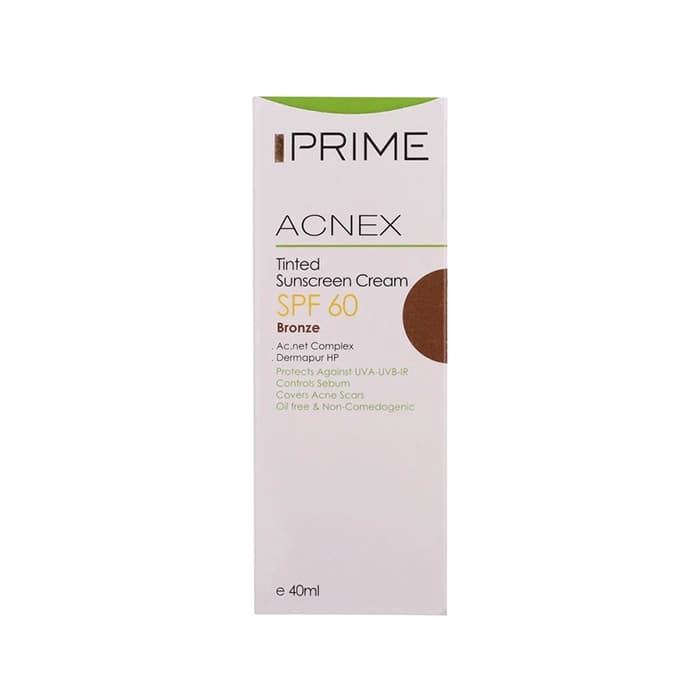 کرم ضد آفتاب Acnex پرایم SPF 60 حجم 40 میلی لیتر رنگ برنز — تصویر ۳