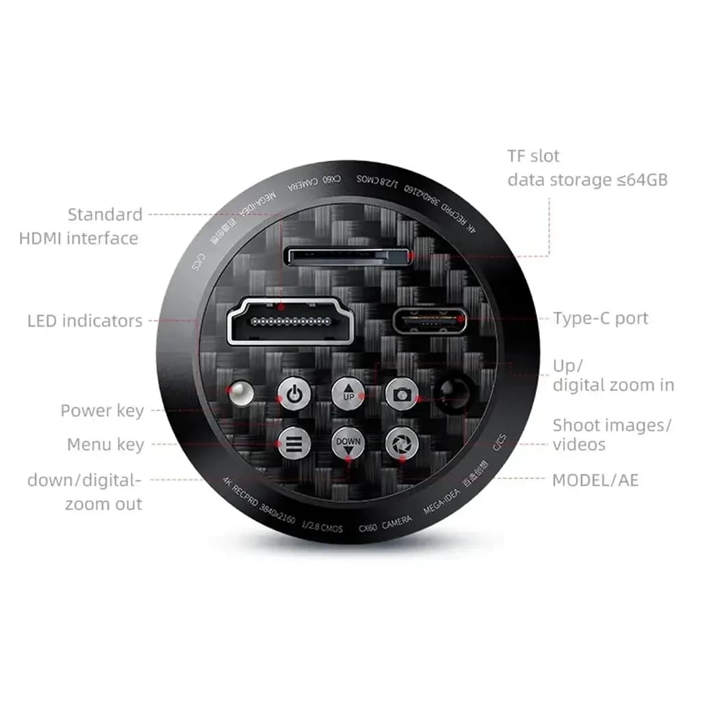 دوربین 4K لوپ Mega-IDEA Cmos CX60s — تصویر ۸