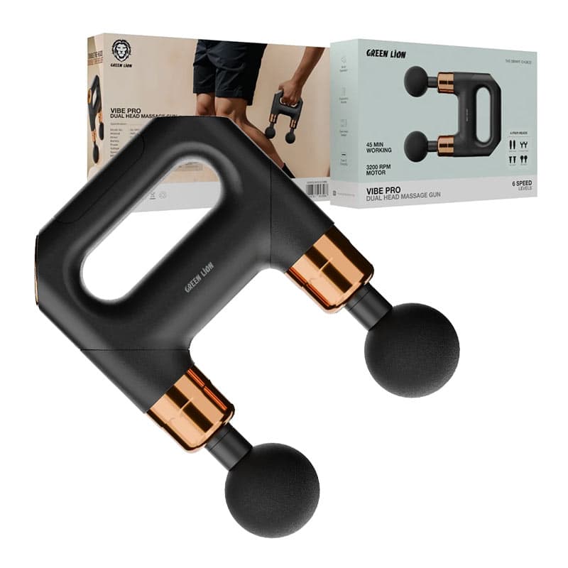 ماساژور تفنگی دو سر گرین لاین Green Lion Vibe pro Dual head massage gun GL-MG23