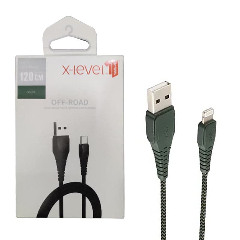 کابل شارژ و دیتا آیفون فست کنفی X-Level