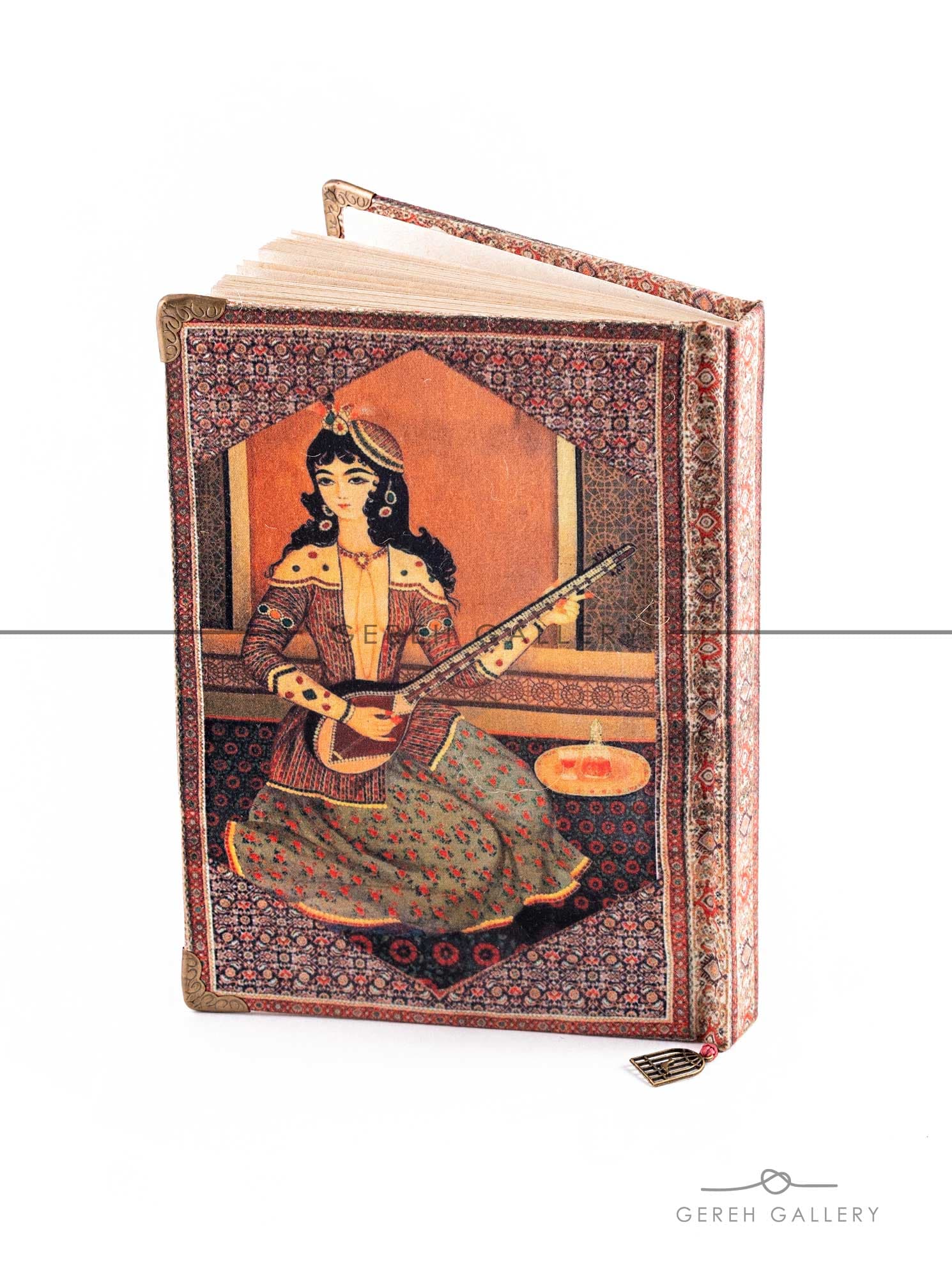 دفترچه پارچه ای طرح خاتون موسیقی