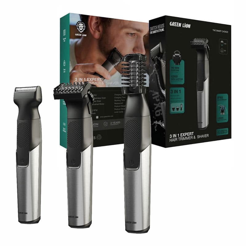 ماشین اصلاح ضد آب شارژی گرین لاین مدل Green Lion 3 in 1 EXPERT GL-TM50