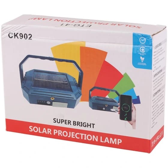 پروژکتور سیار شارژی خورشیدی CK902 — تصویر ۳