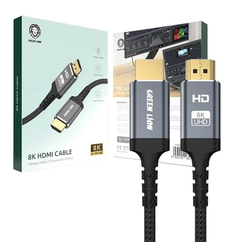 کابل HDMI کنفی 2متری Green Lion 8K UHD HDMI Cable