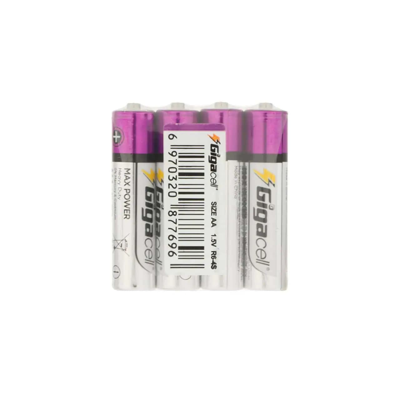 باتری قلمی گیگاسل-AA مدل Max Power Heavy Duty بسته 4 عددی