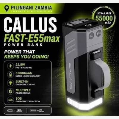 پاوربانک اورجینال 55 هزار میلی آمپر مدل CALUS FAST-E55MAX