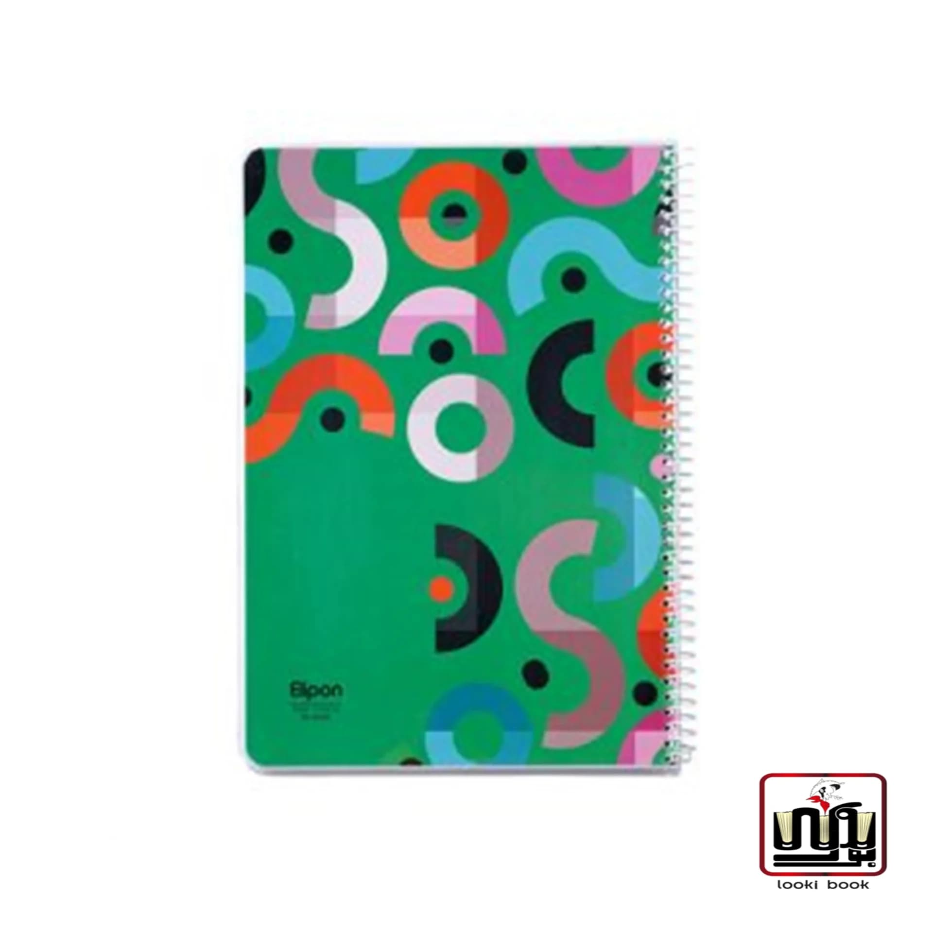 دفتر 80 برگ تک خط وزیری سیمی جلد نرم کلاسیک مجلد با کد 2341259 الیپون