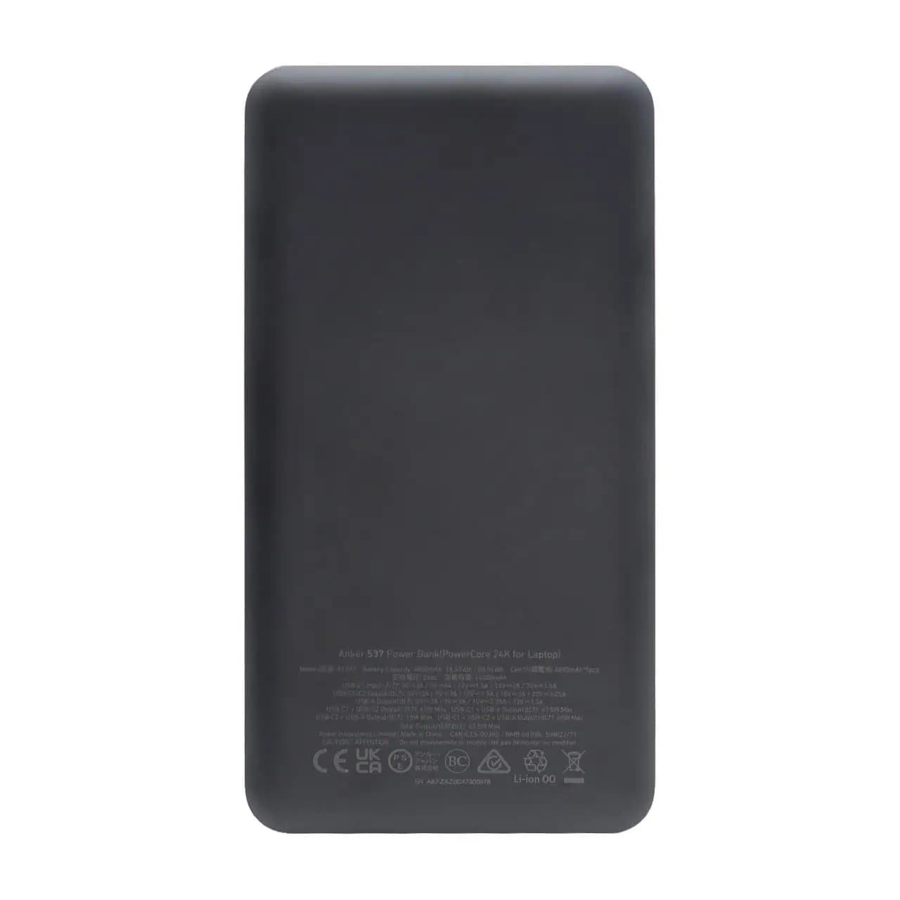 پاوربانک انکر (PD و فست شارژ) 24000 میلی آمپر 65 وات مدل PowerCore A1379 – مشکی — تصویر ۳