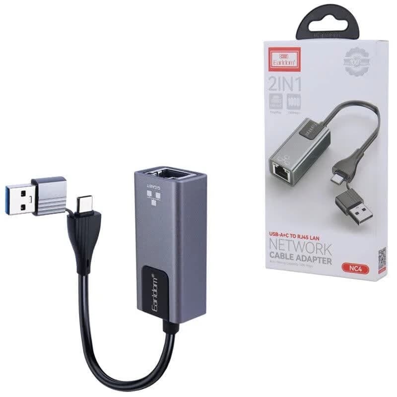 تبدیل Type-C /USB3.0 به LAN ارلدام NC4 — تصویر ۳