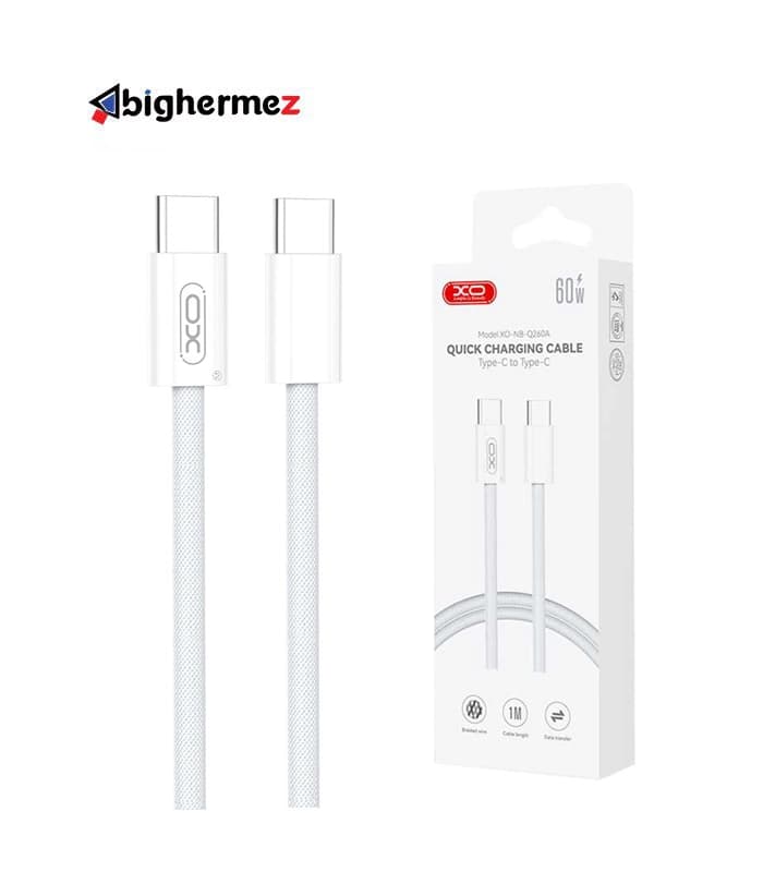 کابل شارژ دوسر TYPE-C ایکس او مدل XO-NB-Q260A به طول 1 متر