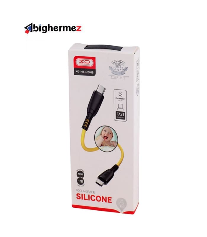 کابل شارژ دوسر TYPE-C 60W ایکس او مدل XO-NB-Q246B طول 1 متر — تصویر ۳