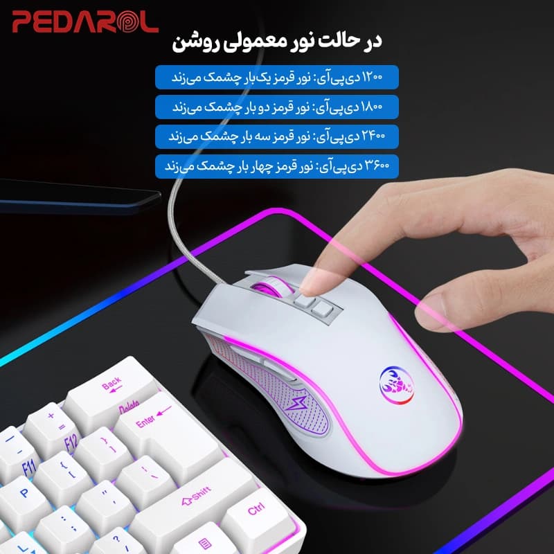 ماوس گیمینگ باسیم HXSJ مدل X100 — تصویر ۶