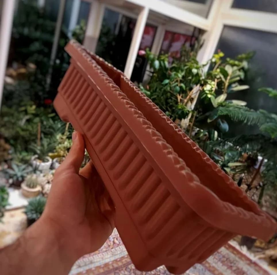 گلدان مدل پلاستیکی مستطیلی واریور کد 36 بسته چهار عددی — تصویر ۴