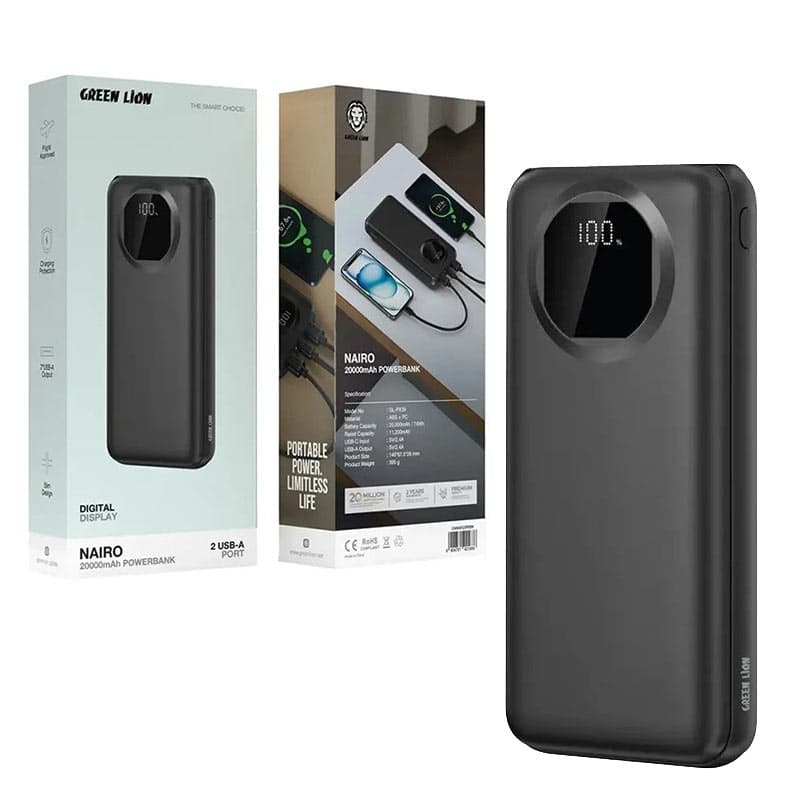 پاوربانک 20000mAH گرین لاین نایرو مدل Green Lion Nairo Gl-Px-39 — تصویر ۲