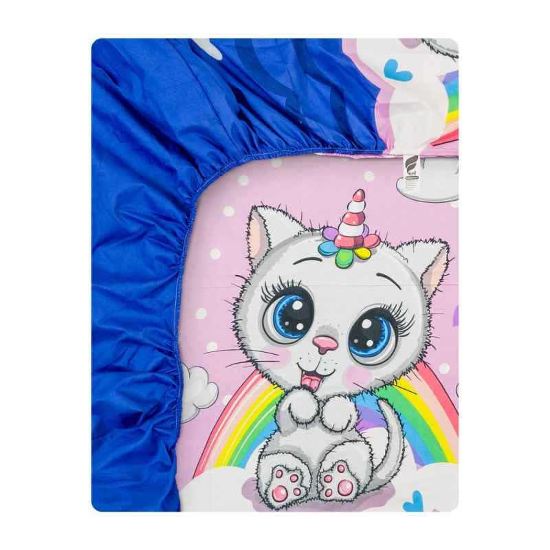 ملحفه کشدوز کودک آدنو مدل Little cat کد MC05