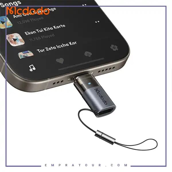 تبدیل لایتنینگ به تایپ سی 60 وات مک دودو OT-7610 — تصویر ۱۰