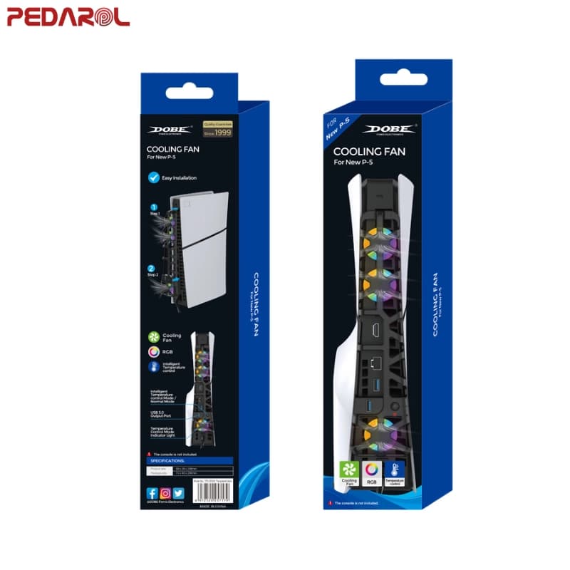 فن خنک کننده پلی استیشن 5 اسلیم دابی مدل TP5-3538s RGB — تصویر ۶