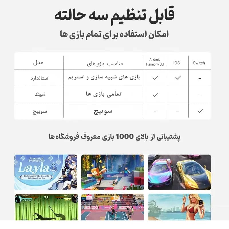 دسته بازی JK02 به همراه فن خنک کننده — تصویر ۸