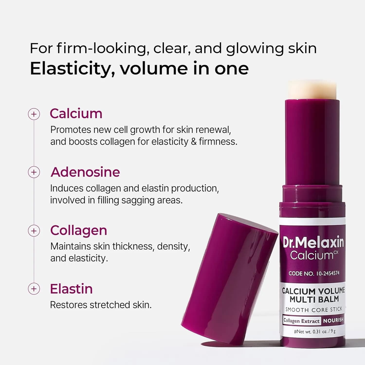 مولتی بالم جوانساز کلسیم کلاژن دکتر ملاکسین Calcium Volume Multi Balm 9gr — تصویر ۷