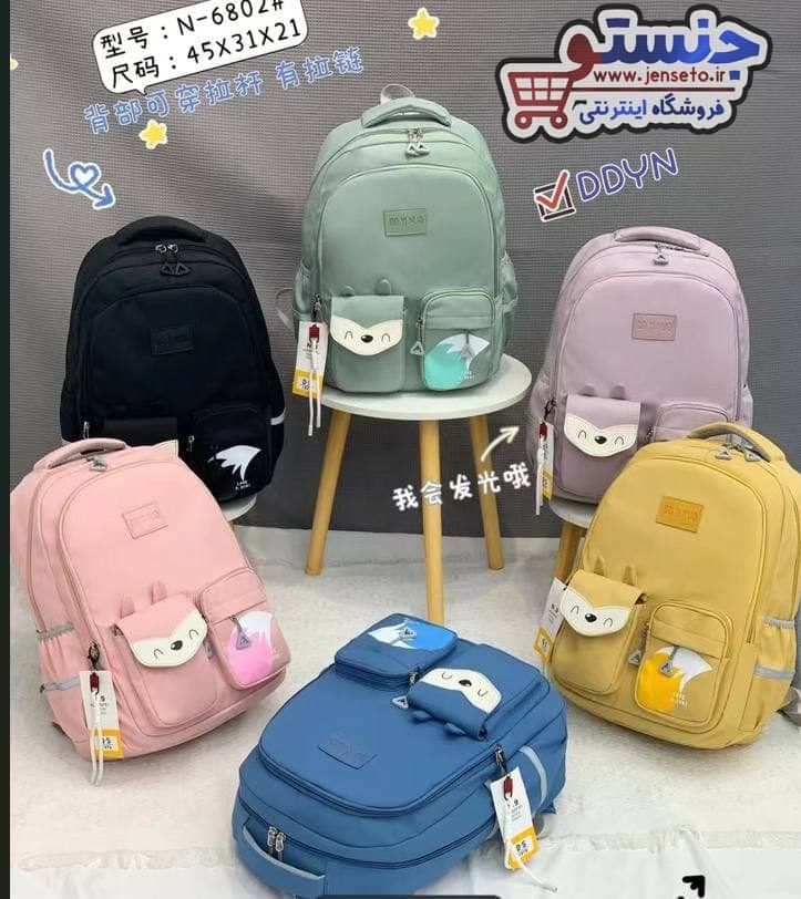 کوله پشتی دخترانه و پسرانه فانتزی خارجی وارداتی fox ddyn روباهی (کیف مدرسه) کد N6802