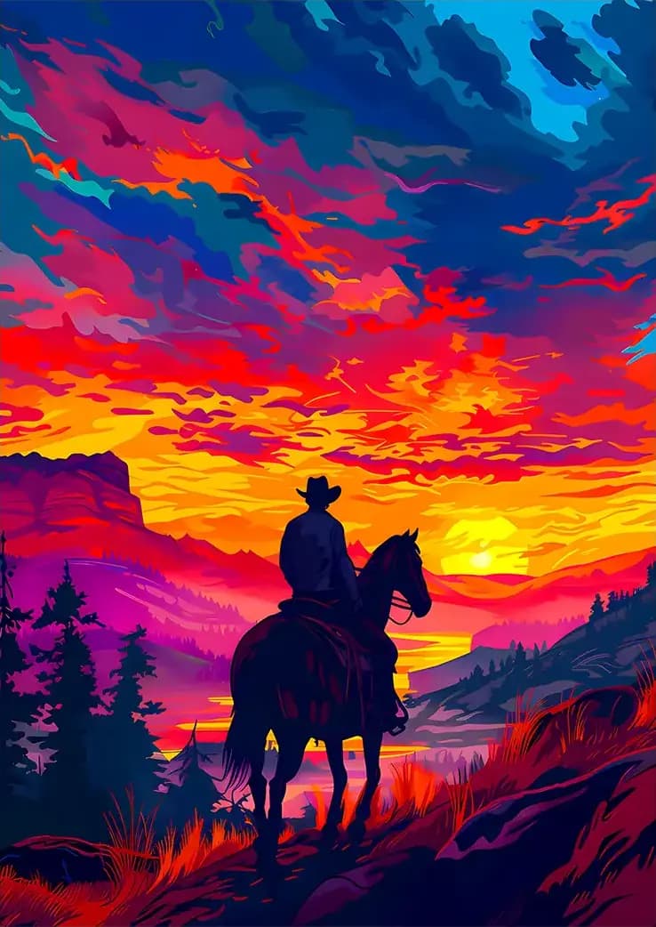 متال پوستر بازی Red Dead Redemption کد N602