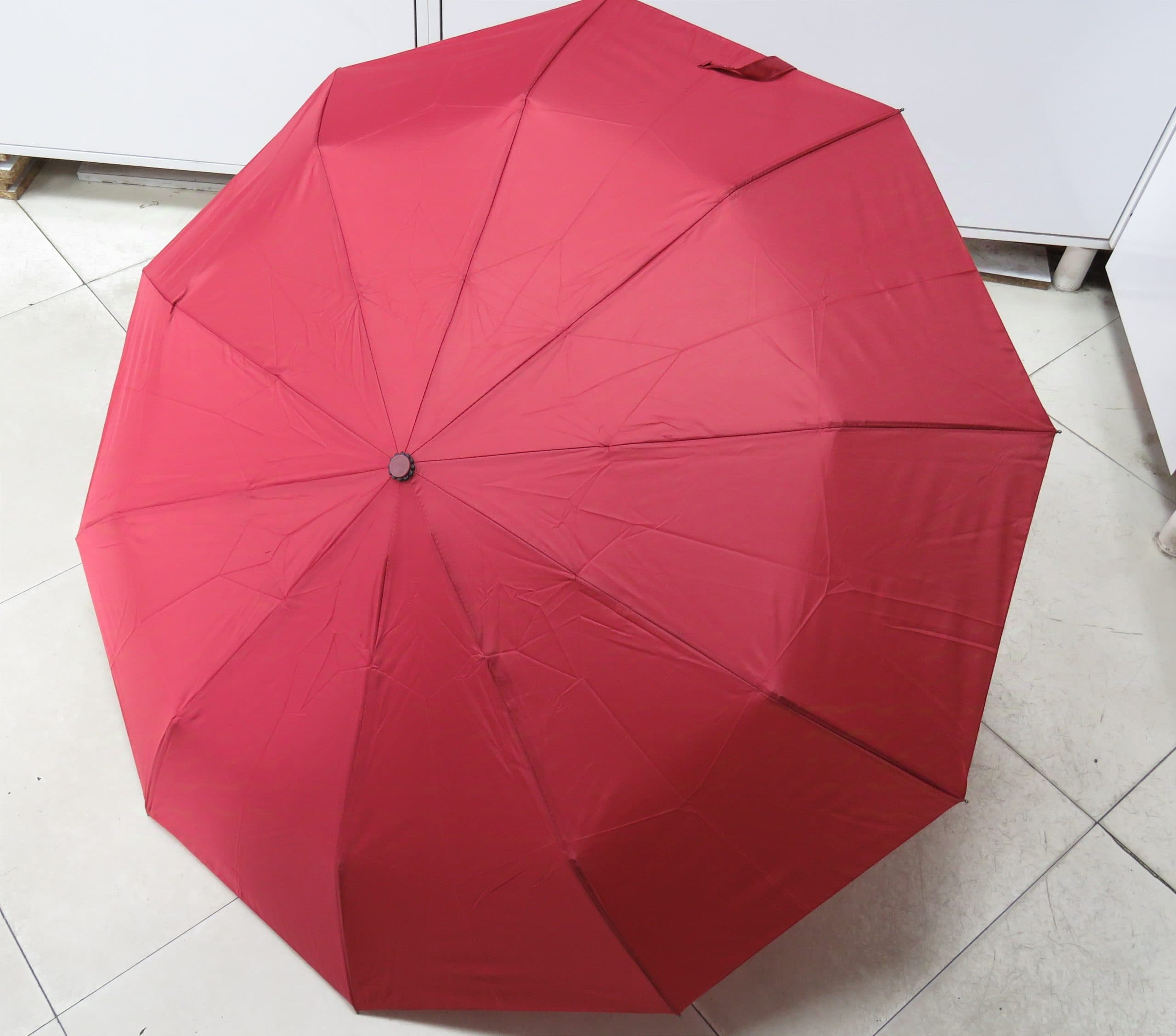 چتر تاشو تمام اتومات 10 فنره ضدباد نشکن دسته استوانه ای مارک H&J — تصویر ۳