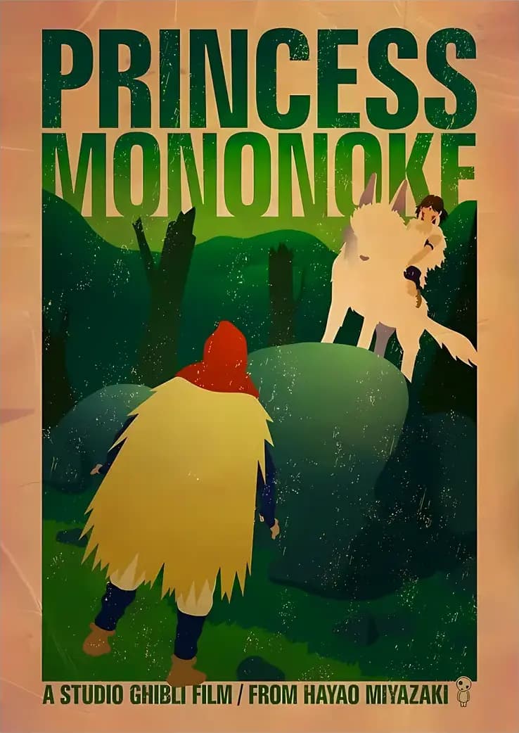 متال پوستر انیمه Princess Mononoke کد N607