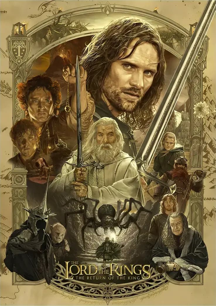 متال پوستر فیلم Lord Of The Rings کد N608 — تصویر ۲
