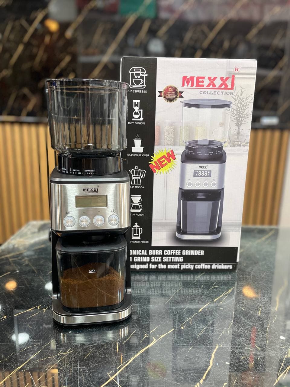 آسیاب قهوه حرفه ای MEXXI💥 مدل GRINDER-T