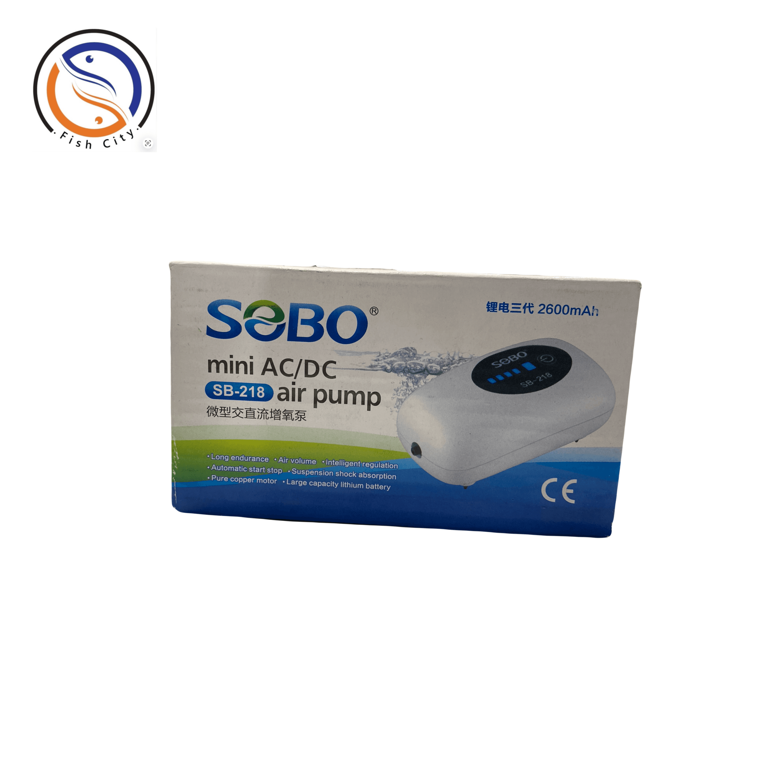 پمپ هوا شارژی آکواریوم تک لول سوبو SB-218