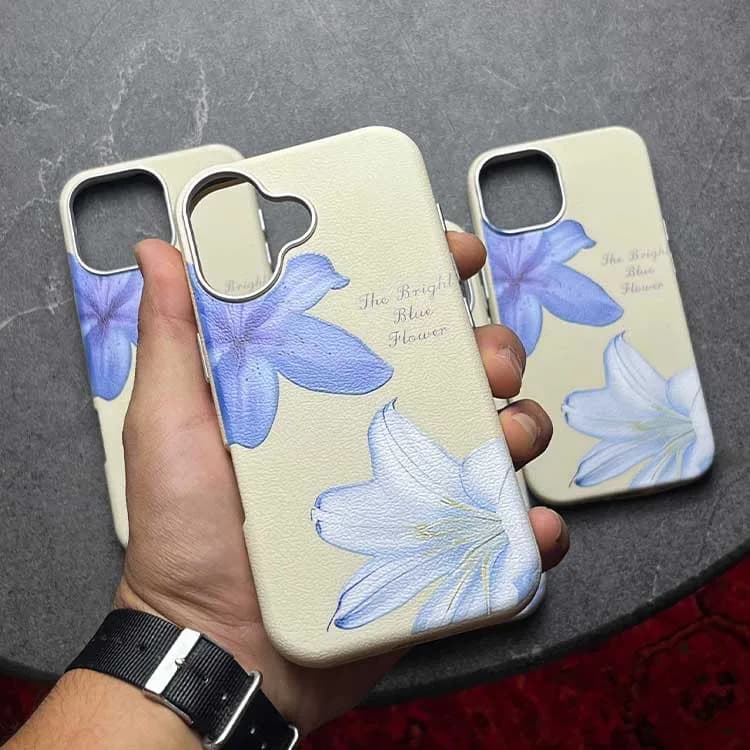 قاب لیلیوم آبی مدل iPhone 13 Pro | قاب فانتزی شیک — تصویر ۳