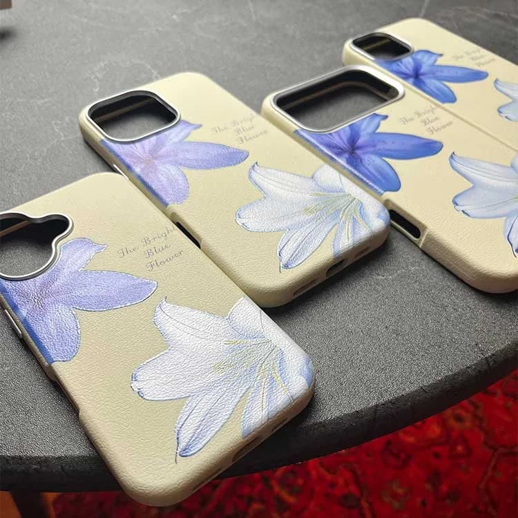 قاب لیلیوم آبی مدل iPhone 13 Pro Max | قاب فانتزی شیک — تصویر ۵