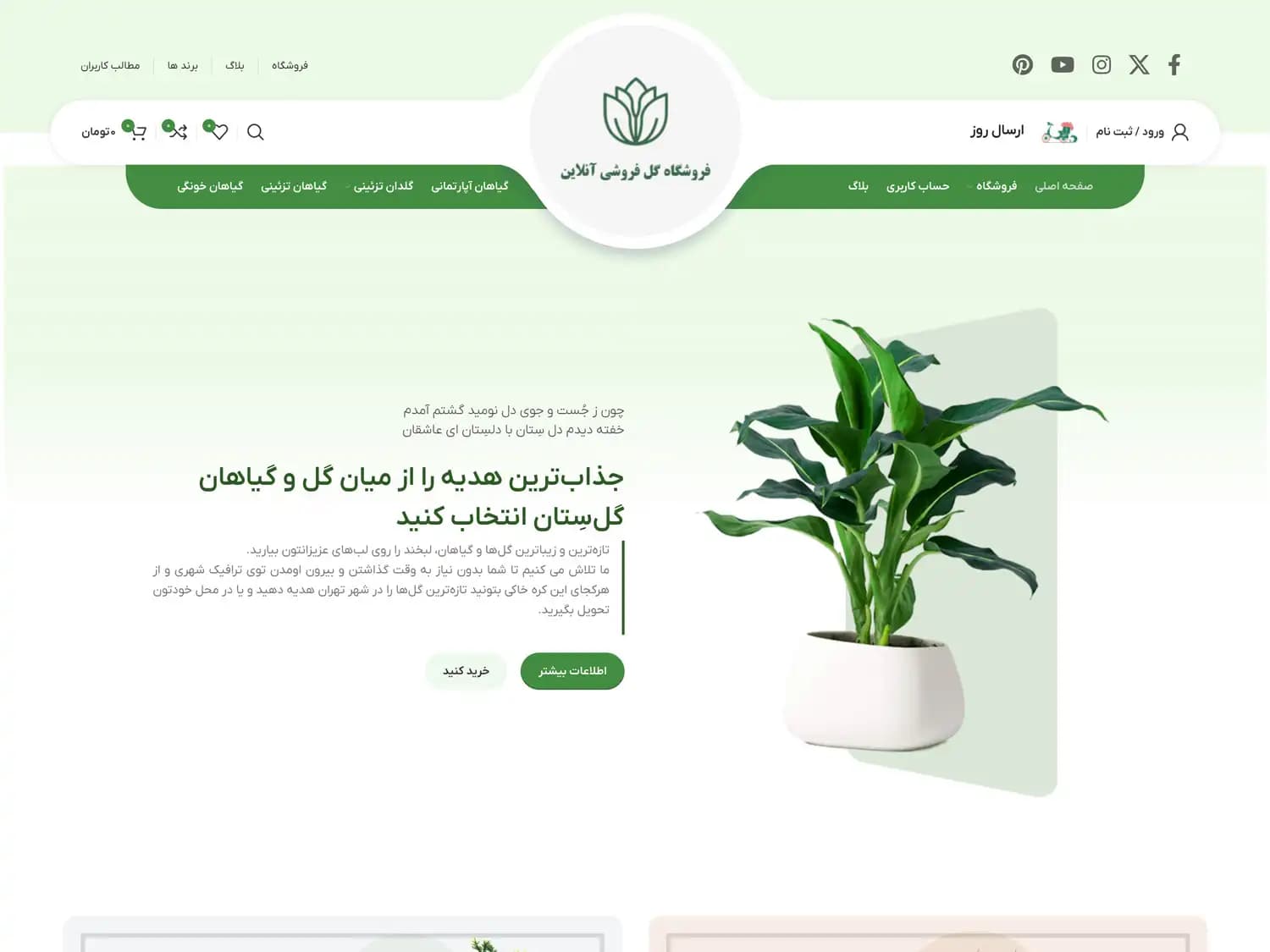 طراحی سایت فروشگاهی گل و کادو – کد 216