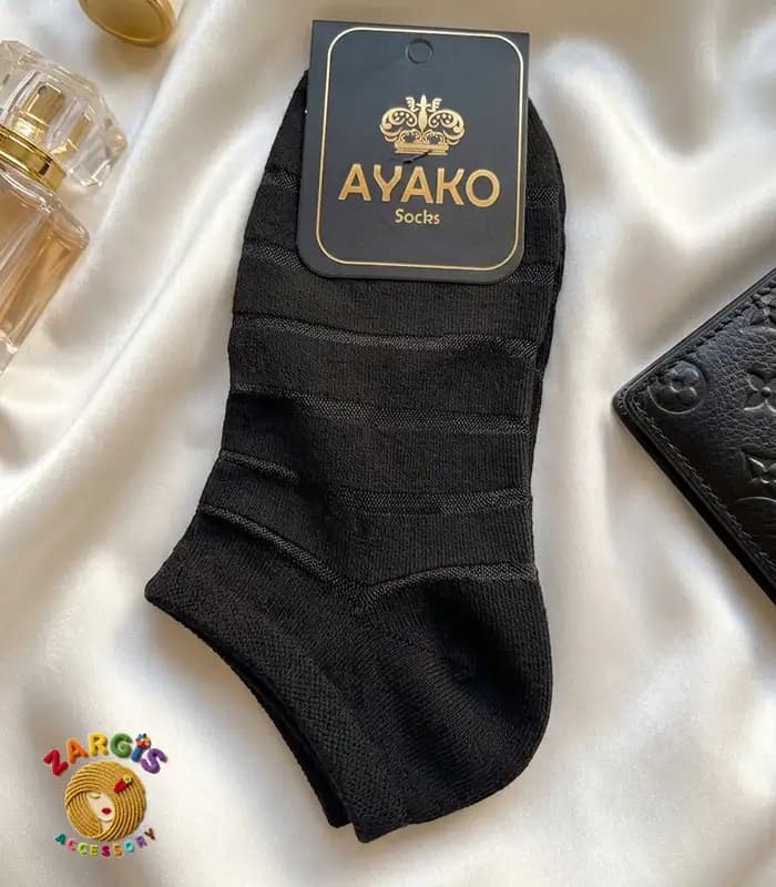 جوراب زنانه مچی شیشه ای مشکی AYAKO