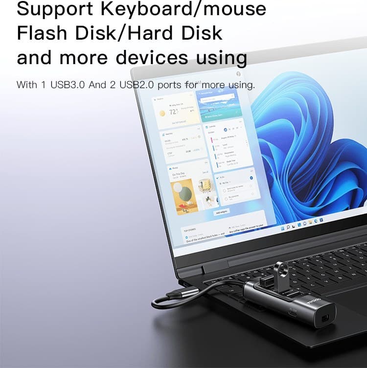 هاب 5 پورت usb-c یسیدو مدل HB24 — تصویر ۷