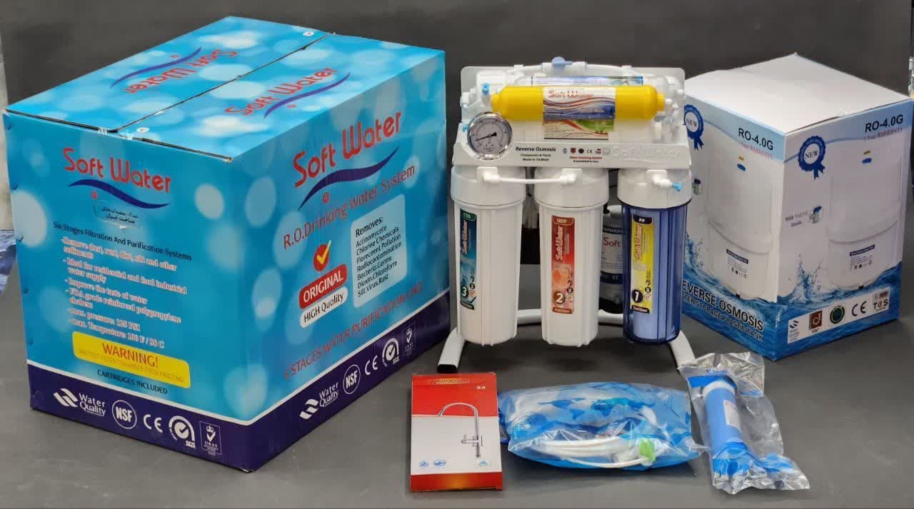 دستگاه تصفیه آب خانگی ۷مرحله SOFTWATER با قطعات 💯٪ وارداتی باطراحی جدید