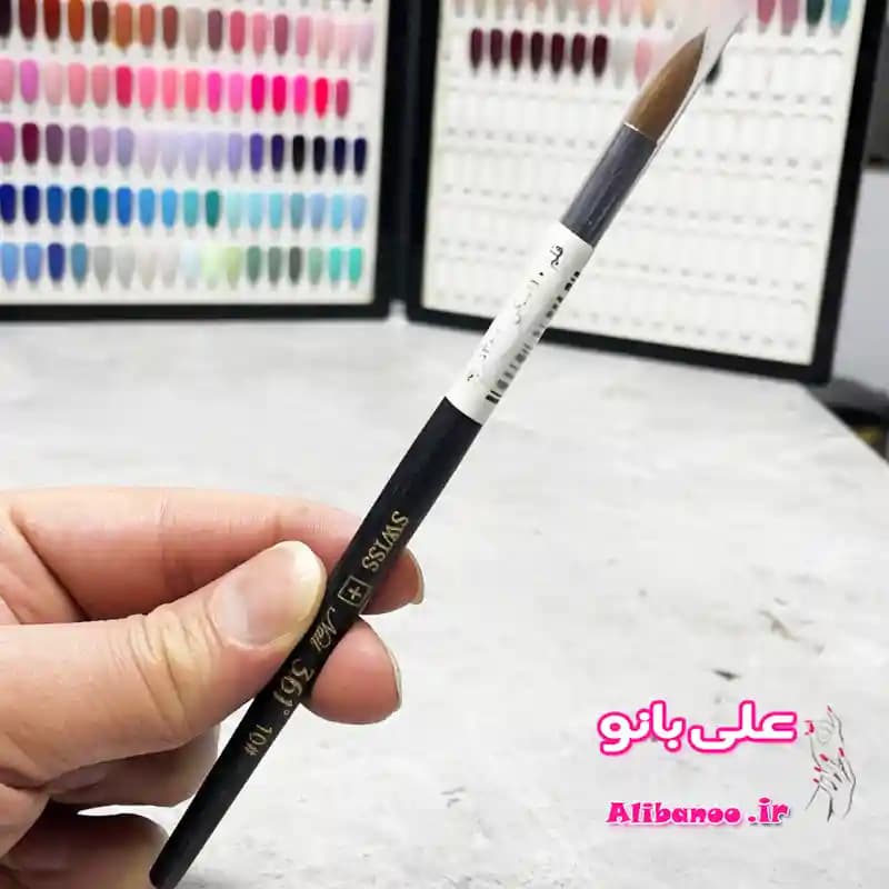 قلم کاشت پودر ۳۶۱ درجه شماره ۱۰ موی طبیعی دسته مشکی