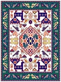 فایل طرح قالی گلیم f20-305