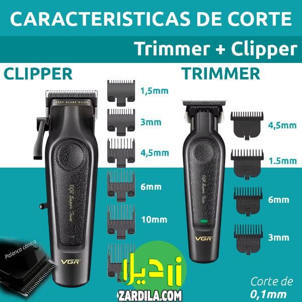 ست ماشین اصلاح وی جی آر 995+V- 197 — تصویر ۳