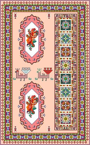 گلیم تلفیقی نقشه سنتی