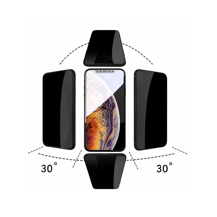 گلس لنبی پرایوسی 360 درجه iPhone 16 | محافظ صفحه شیشه‌ای حریم خصوصی آنتی استاتیک — تصویر ۲