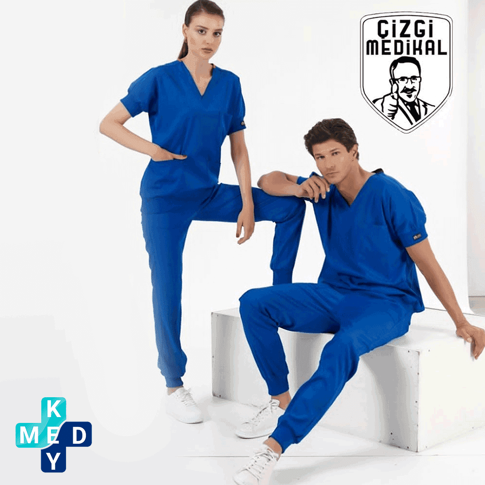 اسکراب ترک برند cizgi medikal مدل گری پلاس GREYS PLUS 2023 رنگ آبی کاربنی