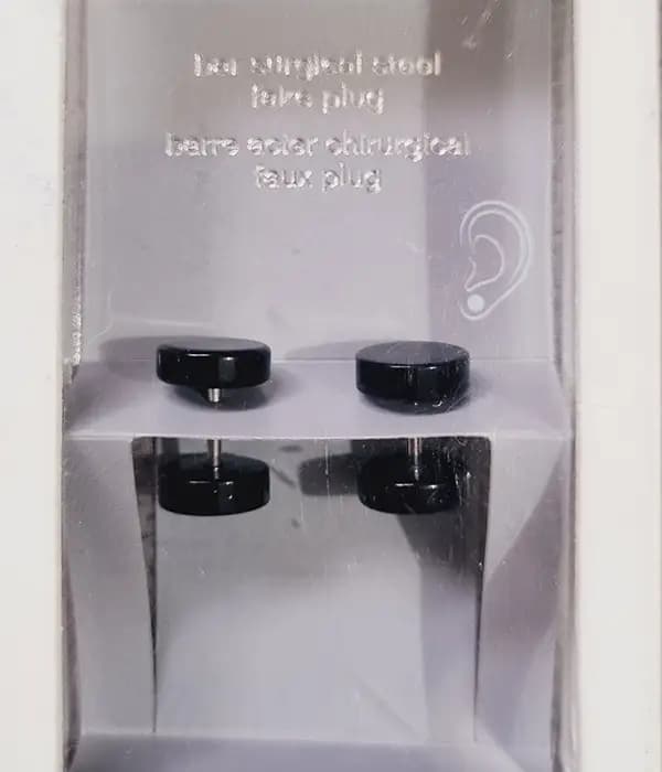 گوشواره میخی مشکی دایره
