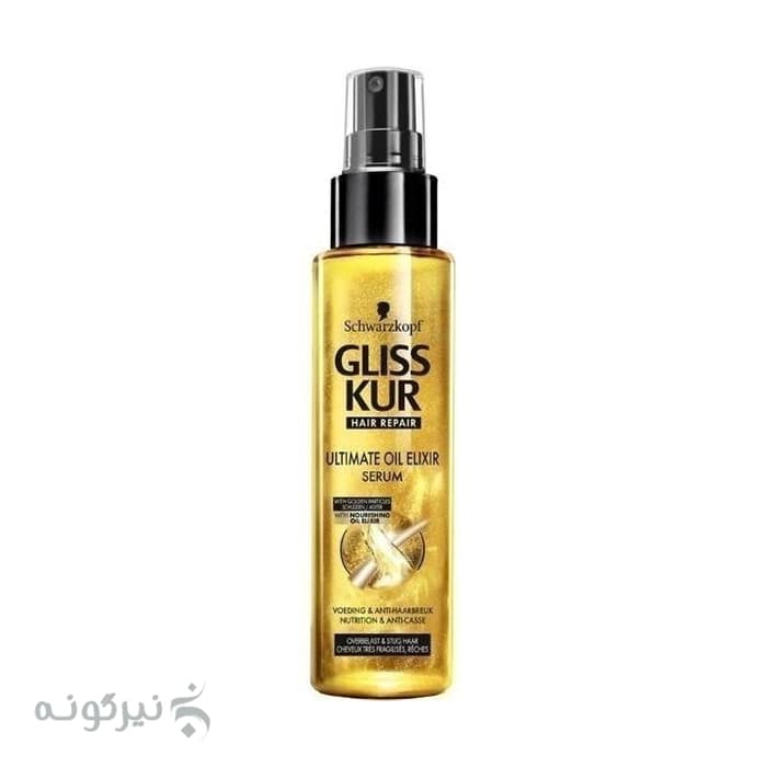 اسپری سرم دوفاز طلایی گلیس Ultimate Oil Elixir