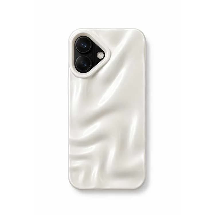 قاب دفورمه موج صدفی مدل iPhone 16 | قاب فانتزی شیک