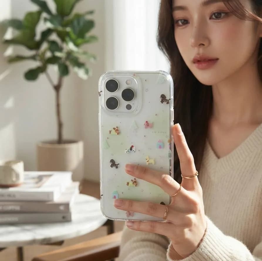 قاب آبنباتی GREEN PET آیفون iPhone 14 Pro Max | قاب ژله‌ای شفاف دور چاپ با طراحی فانتزی — تصویر ۵