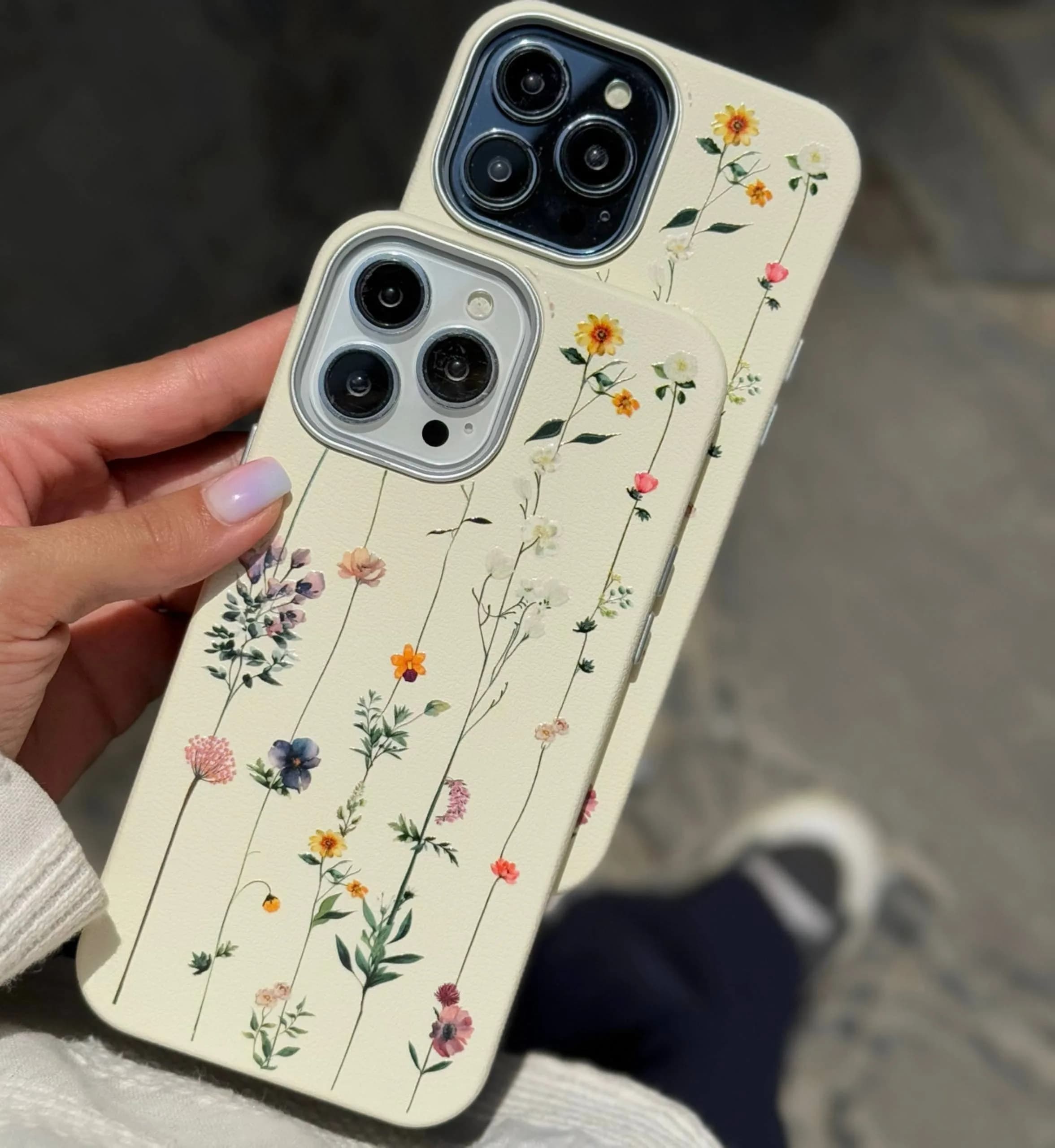 قاب طرح گل خیزران چرمی آیفون iPhone 12 Pro Max | قاب چرمی فانتزی با طراحی گل خاص — تصویر ۴