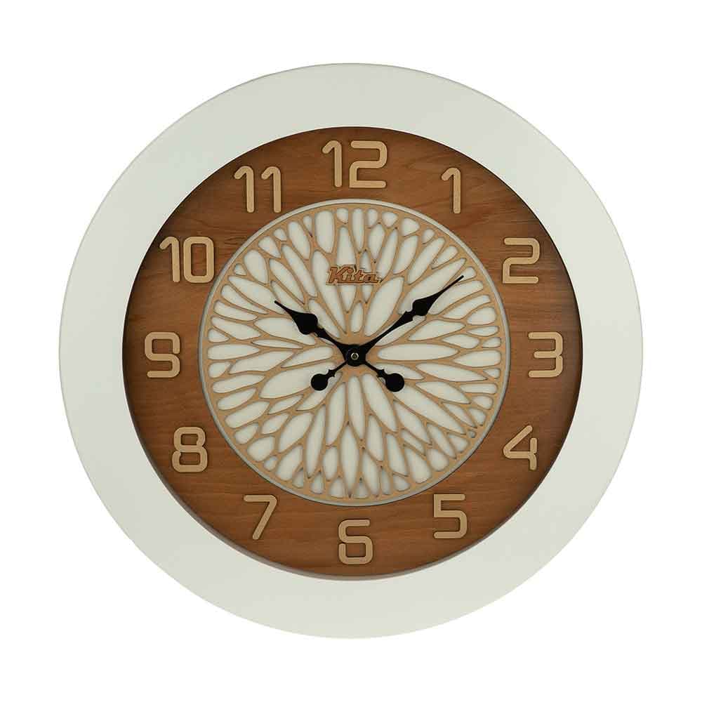 ساعت دیواری چوبی کیتا، مدل رویال، کد CKS 644-W – (60 ،40 و 80 cm)