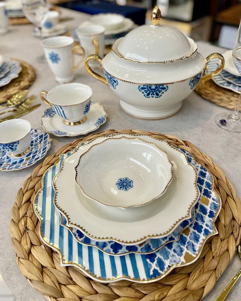 ست سرویس غذاخوری ترک مدل پینک مور Blue برند kitart
