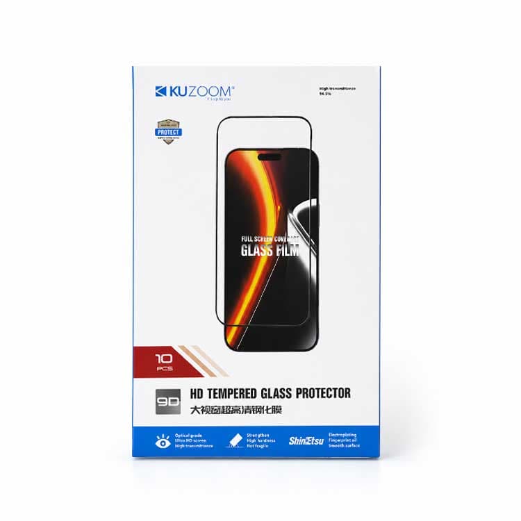 گلس صفحه KUZOOM مدل iPhone 14e / iPhone 13 / iPhone 13 Pro / iPhone 16 | محافظ صفحه نمایش شفاف